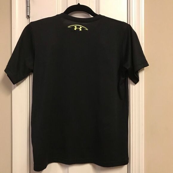 Under Armour Heat Gear Graphic Tee Neon Tee YLJ/G - Picture 3 of 6